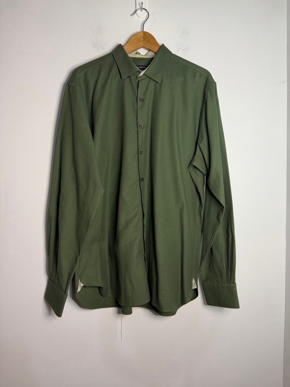 Hammer Made Men’s Long Sleeve Polo in a dark green Size L/XL-17